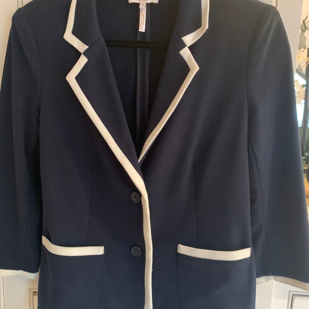 Laundry Shelli Segal navy blue blazer jacket sz 6